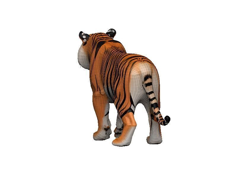 Tiger Low-poly 3D model_2