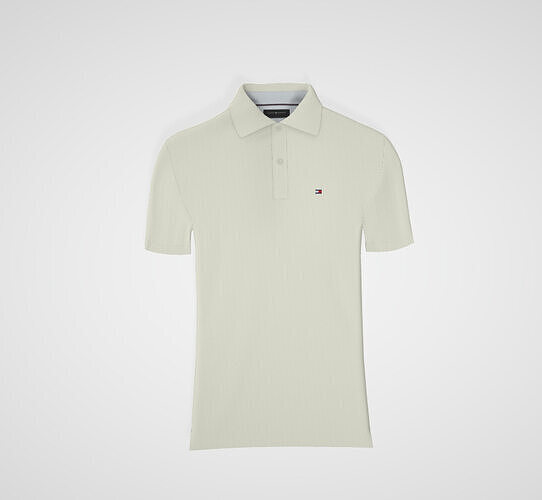  Regular Fit Liquid Cotton Ancient White Polo Shirt 3D model