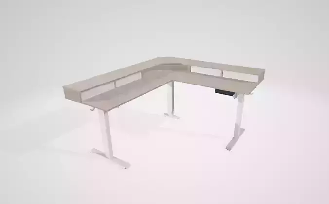  L Shaped Metal Base Standing Desk