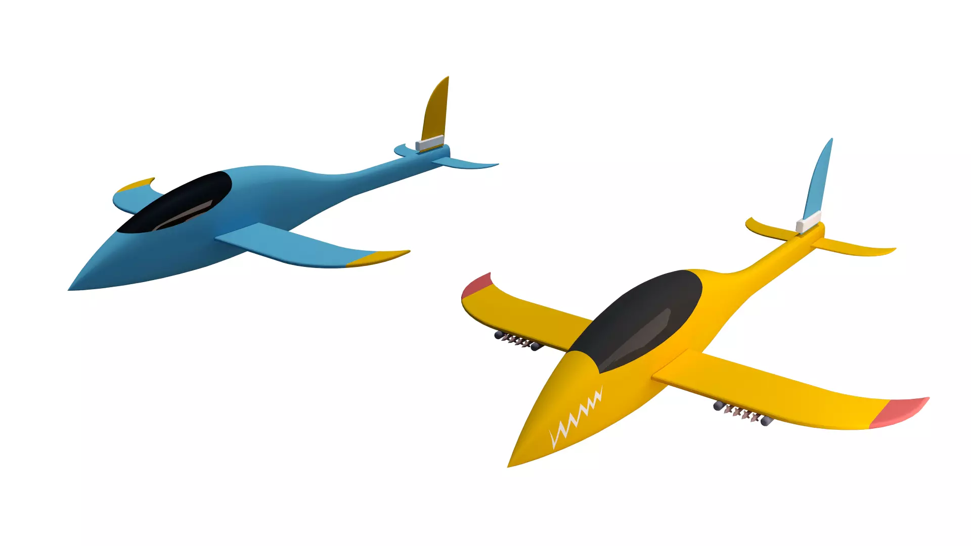 Game Model Aircraft Low-poly 3D model