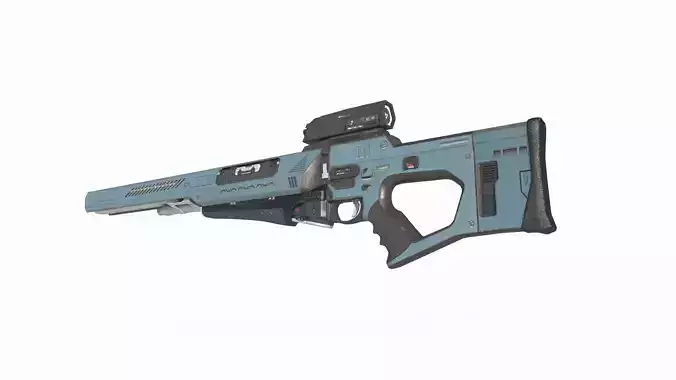 Future sci-fi weapon sniper rifle 3D model
