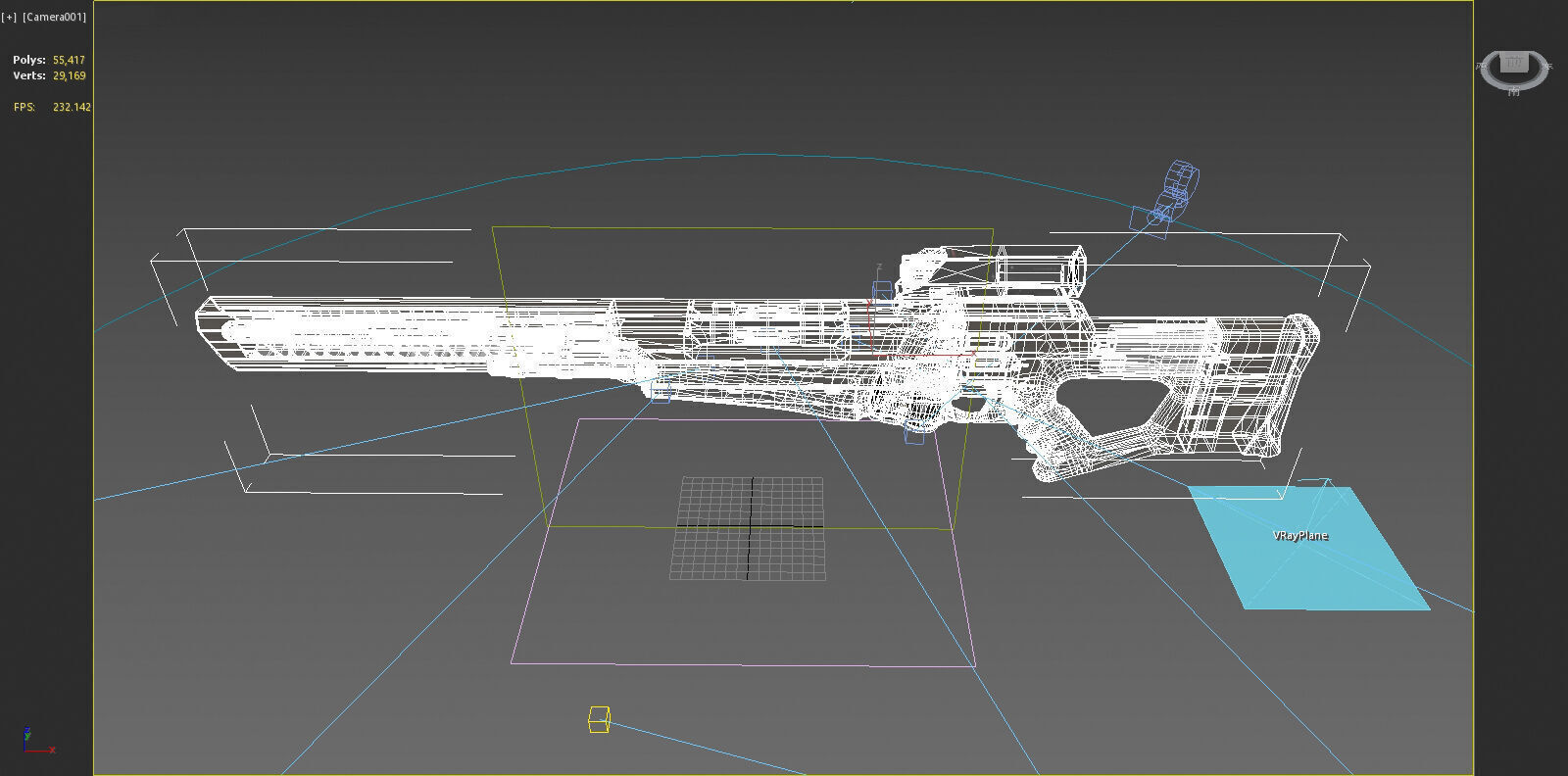 Future sci-fi weapon sniper rifle 3D model_7