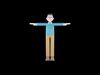 Stylized 3D Male TV Host Character - Cartoon Presenter in Suit  3D model_1