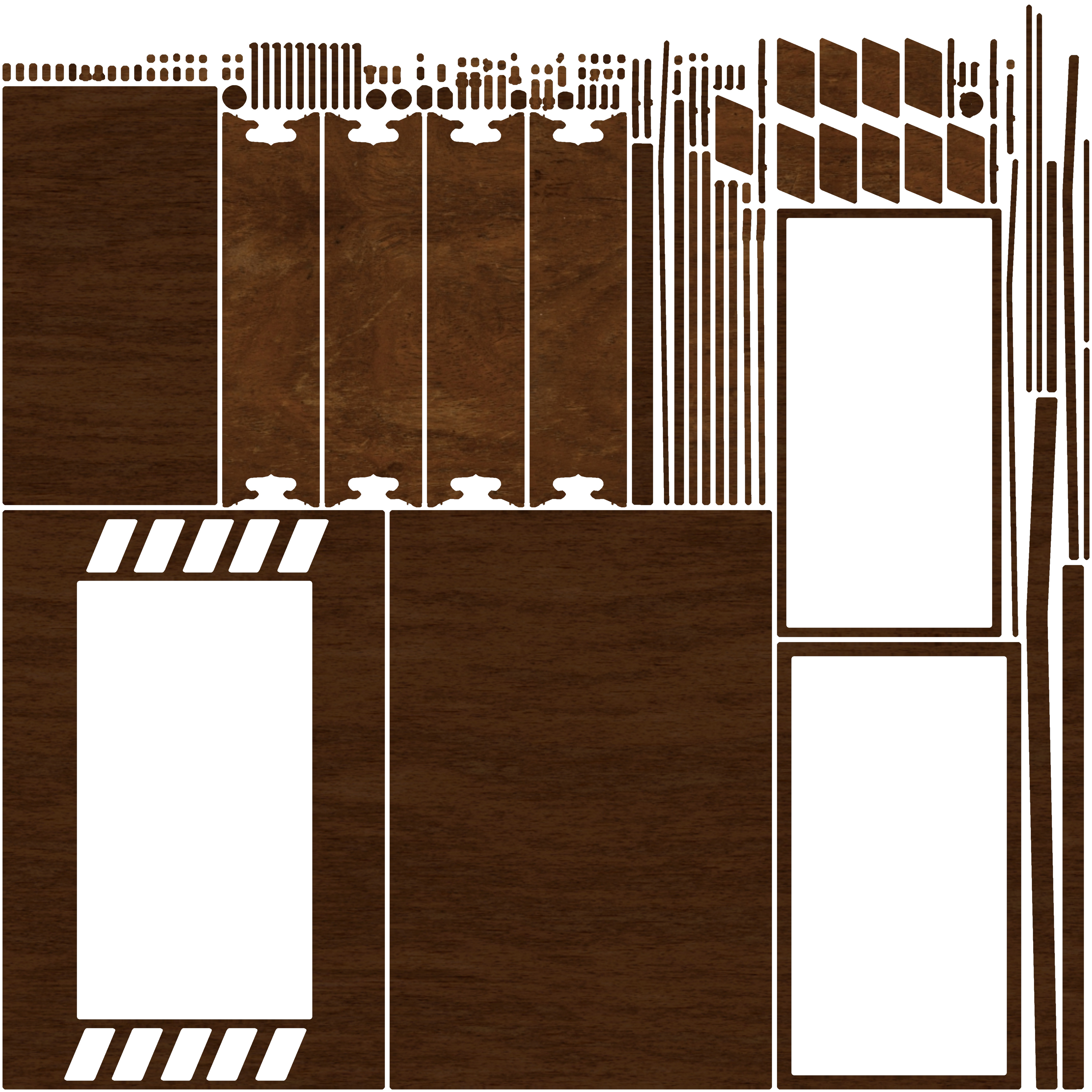 Game Ready Vintage Wooden Cabinet Low Poly PBR Low-poly 3D model Free low-poly 3D model_7