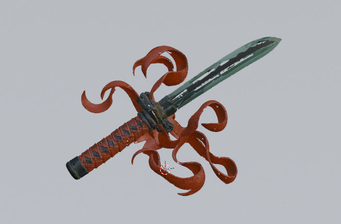 battered sword 3D model_1