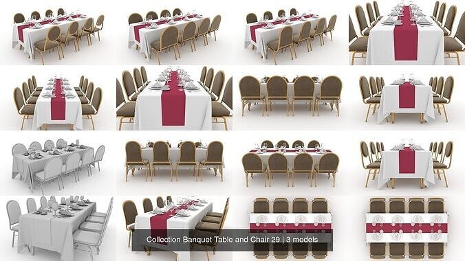 Collection Banquet Table and Chair 29 
