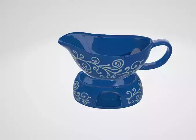 Wisenvoy Porcelain Gravy Boats with Stand 3D model