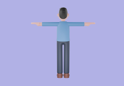 Stylized 3D Male Field Reporter Character - Media Correspondent 3D model_4