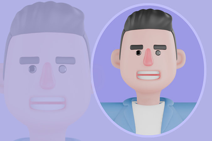Stylized 3D Male Field Reporter Character - Media Correspondent 3D model