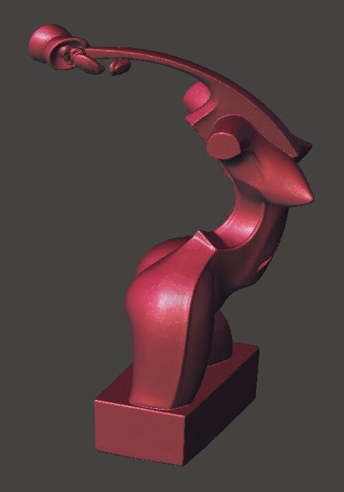 LadyV torso Violin Sculpture 3D print model_2