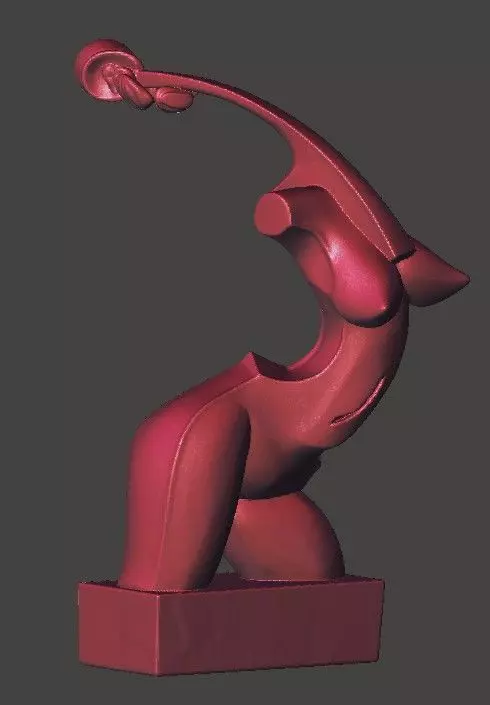 LadyV torso Violin Sculpture 3D print model_0