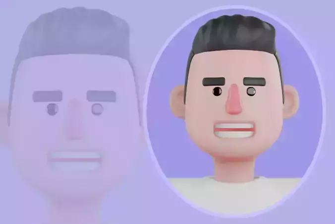 Stylized 3D Male Athlete Character - Cartoon Fitness Sportsman