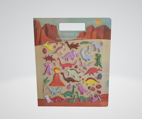 mushie Reusable Sticker Book Set 3D model