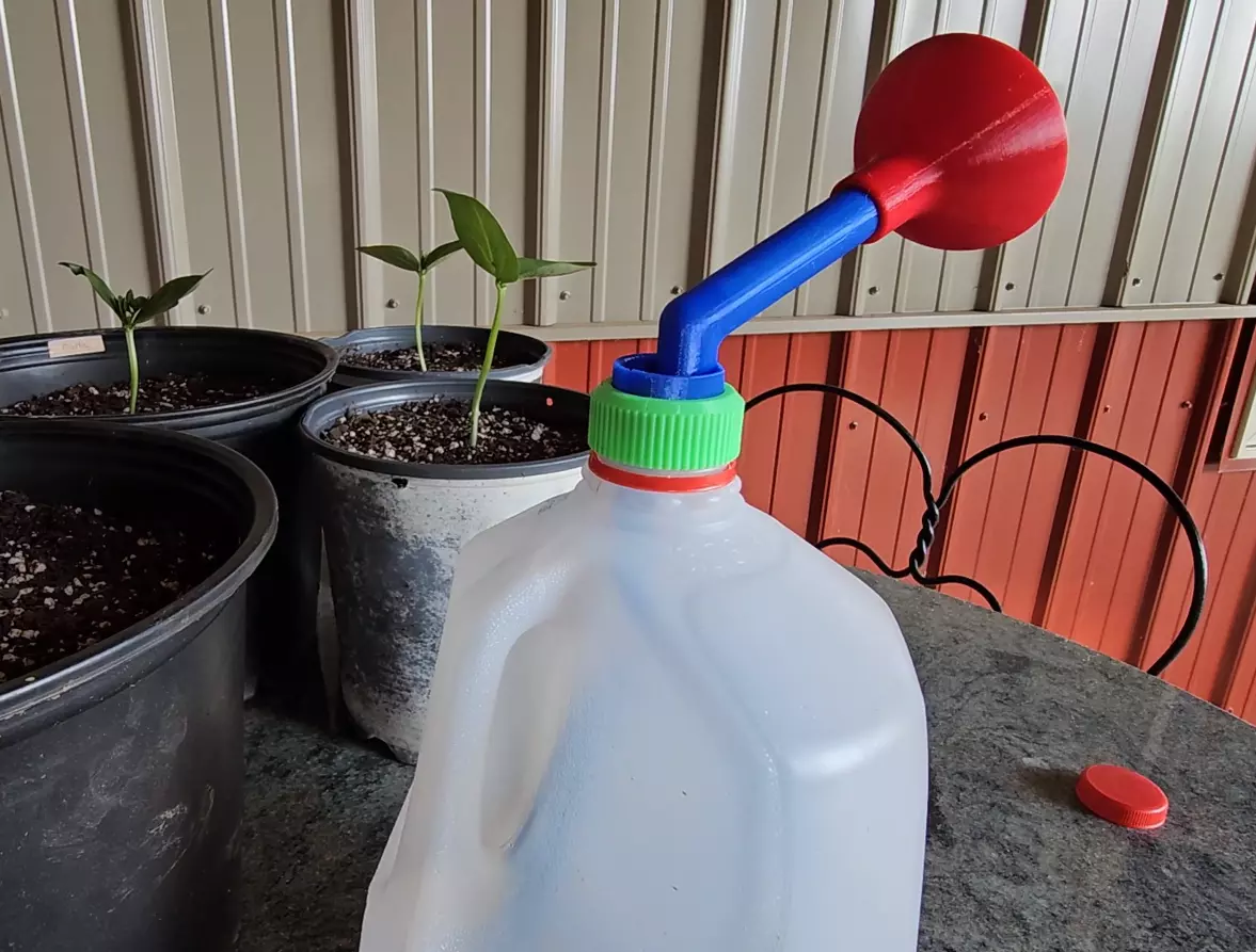 Gallon Jug Gardening Adapter 3D print model_0