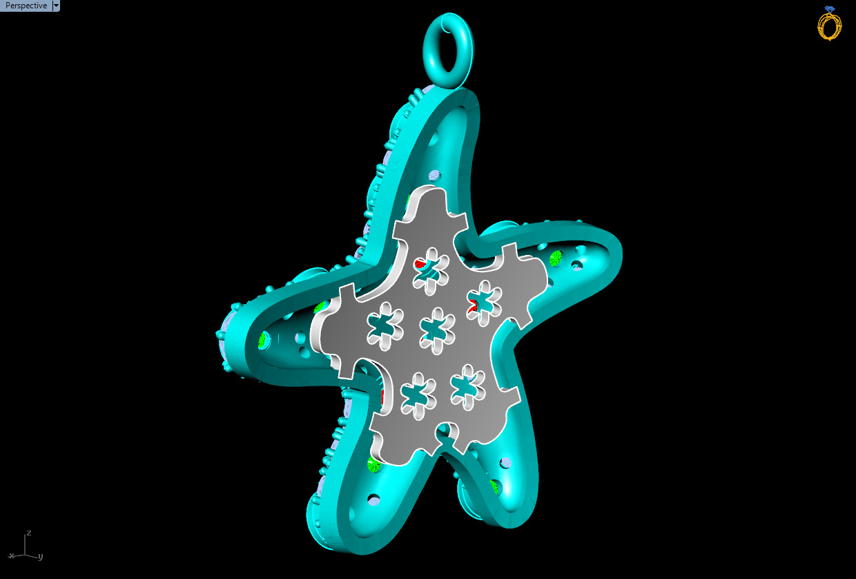 Star pendant - Starfish pendant - Womens pendant - N712017 3D print model_6