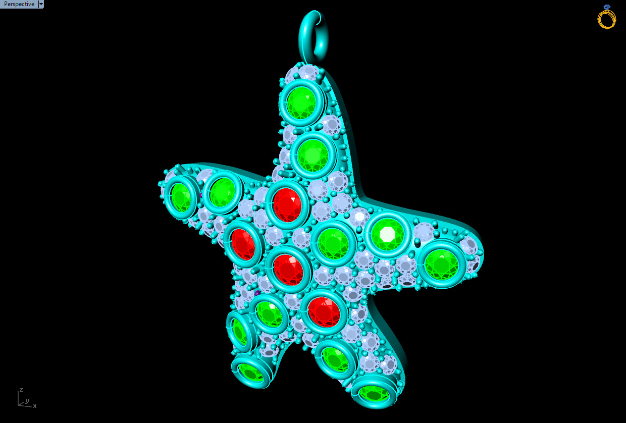 Star pendant - Starfish pendant - Womens pendant - N712017 3D print model_9