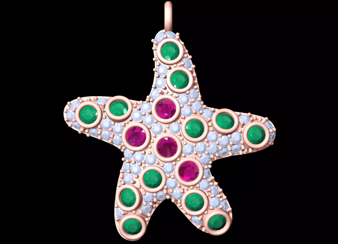 Star pendant - Starfish pendant - Womens pendant - N712017 3D print model_0