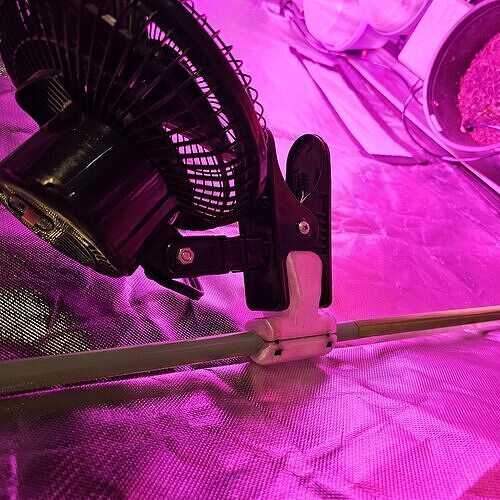 Grow tent mount for clip-on fan 3D print model