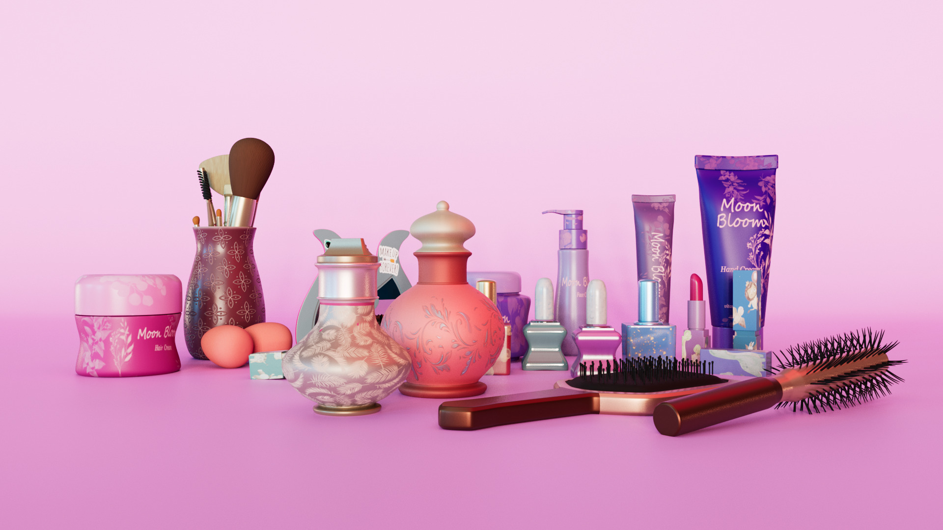 Cosmetic Low-poly 3D model_2