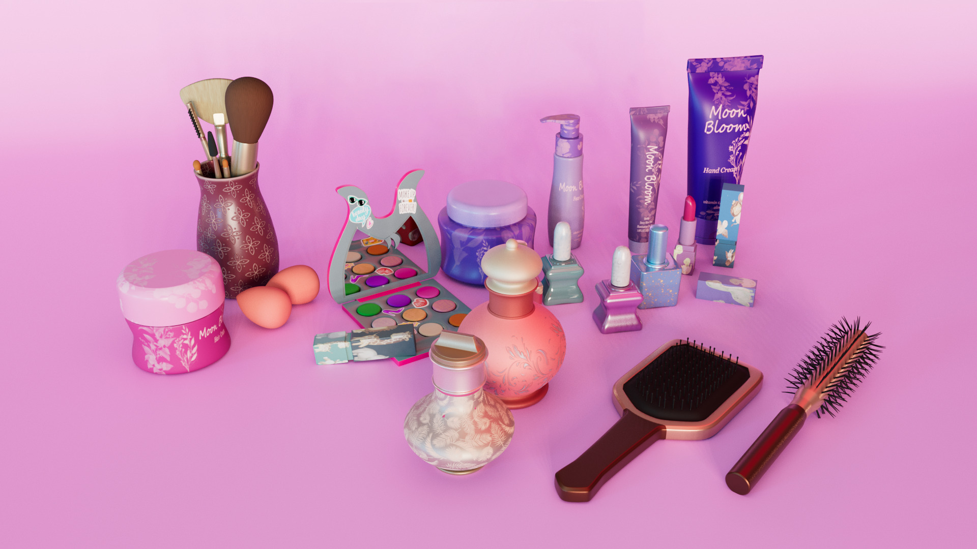 Cosmetic Low-poly 3D model_1