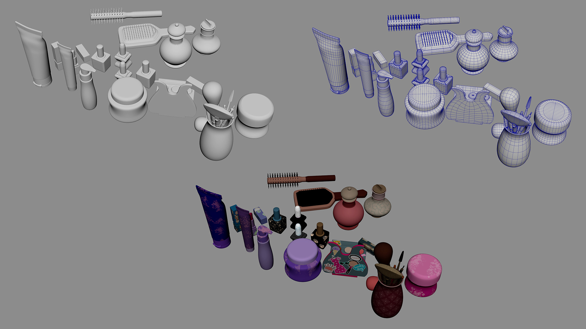 Cosmetic Low-poly 3D model_5