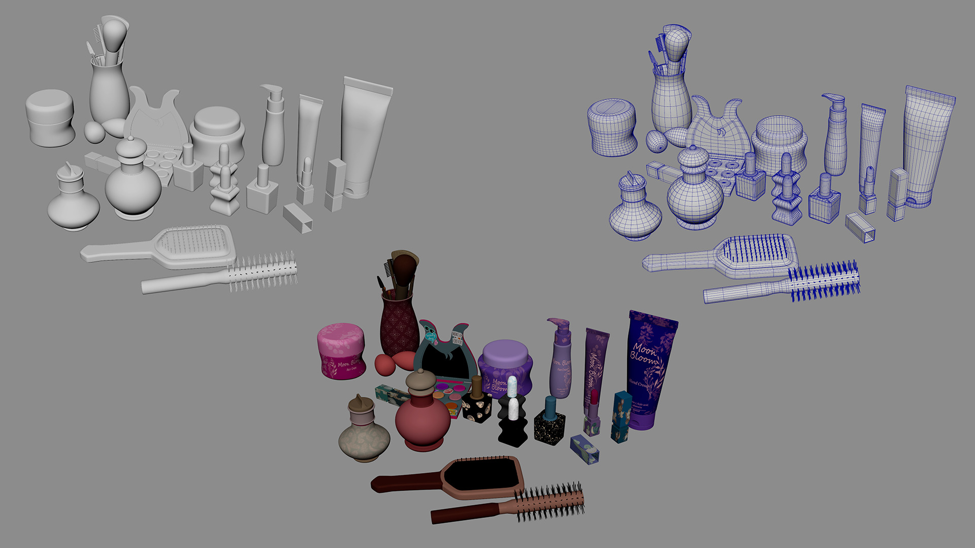 Cosmetic Low-poly 3D model_4