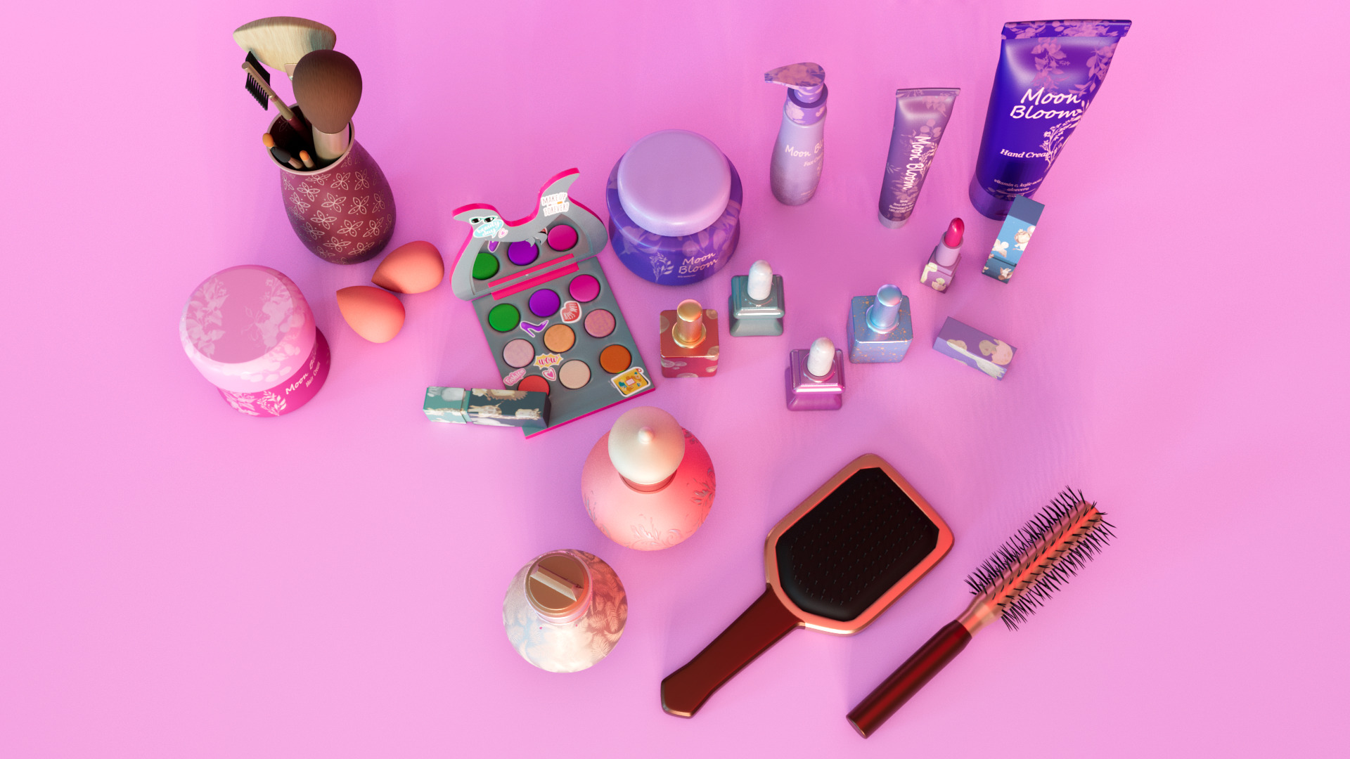 Cosmetic Low-poly 3D model_3