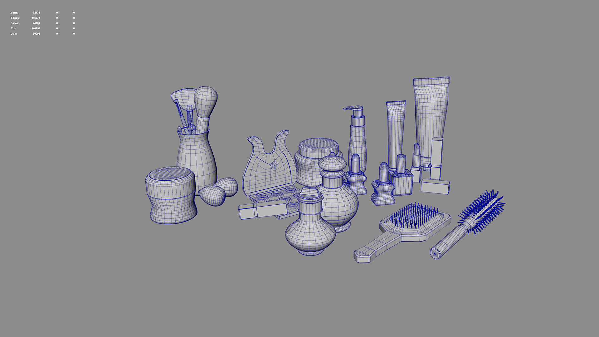 Cosmetic Low-poly 3D model_6