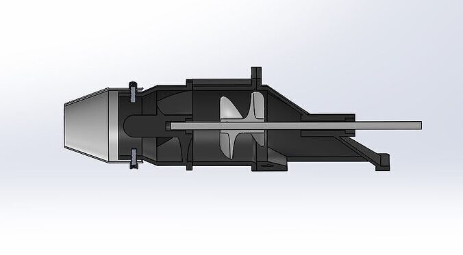 water Jet 70mm 3D print model