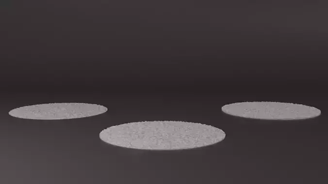 Plush Fur Round Rug Procedural Particle System
