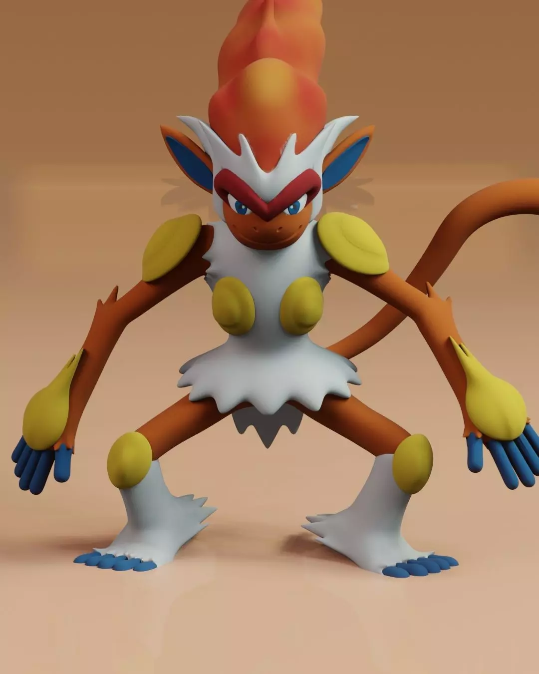 infernape pokemon 3D print model