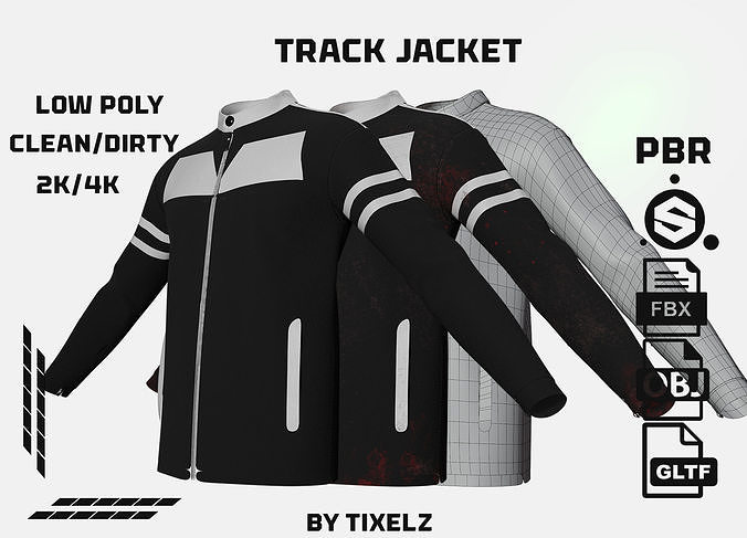 track jacket Low-poly 3D model