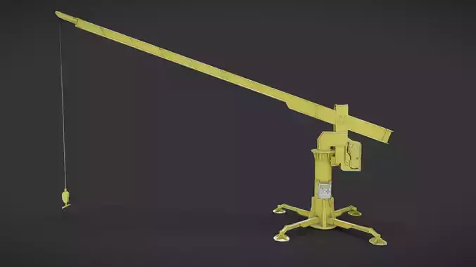 Old Davit Crane Low-poly PBR