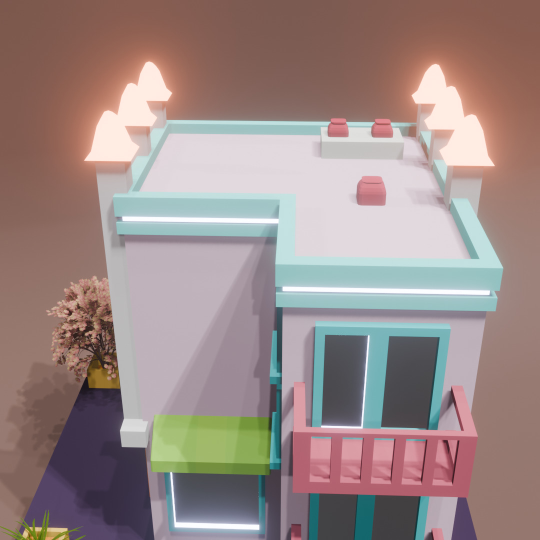 LOW POLY BUILDING Low-poly 3D model_2