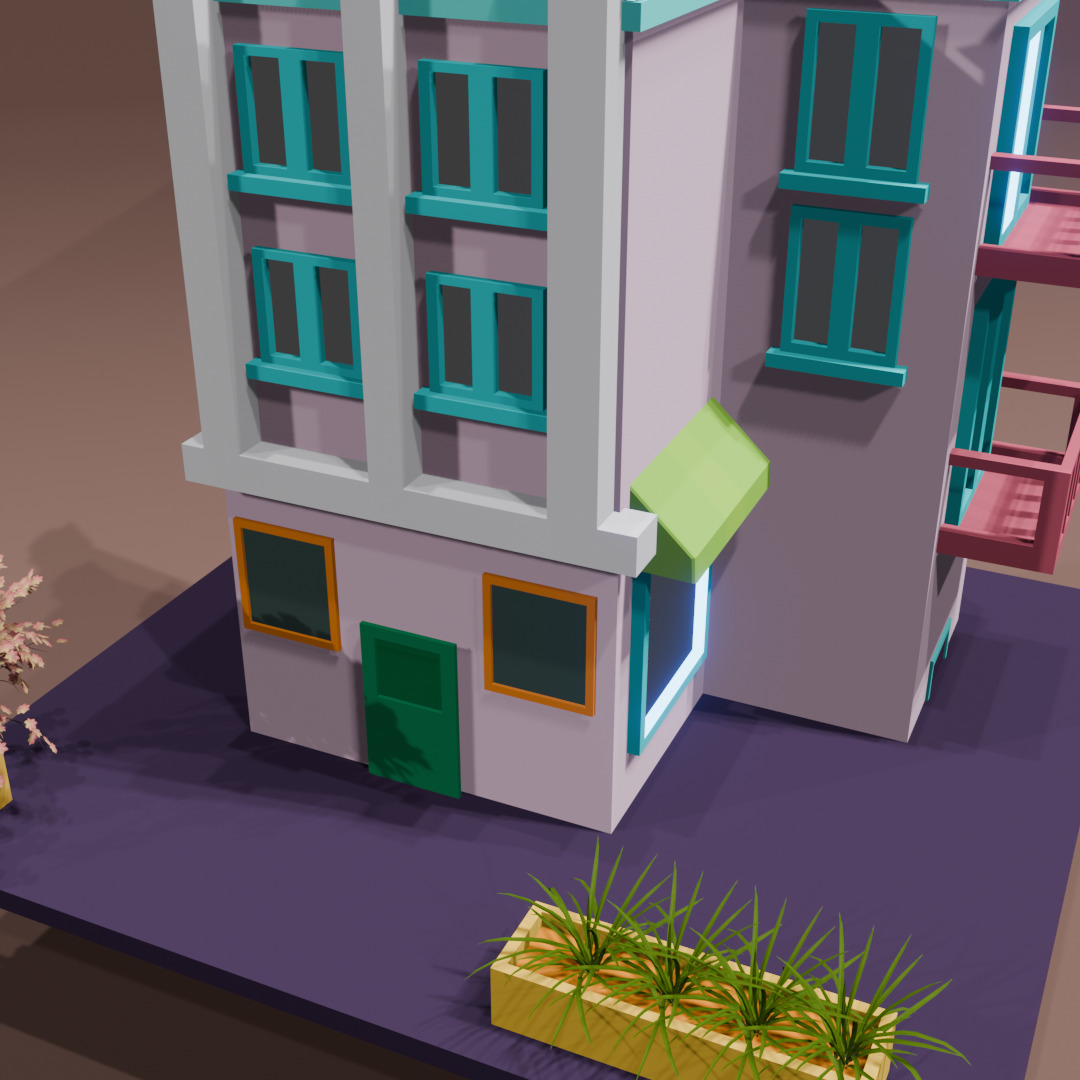 LOW POLY BUILDING Low-poly 3D model_23