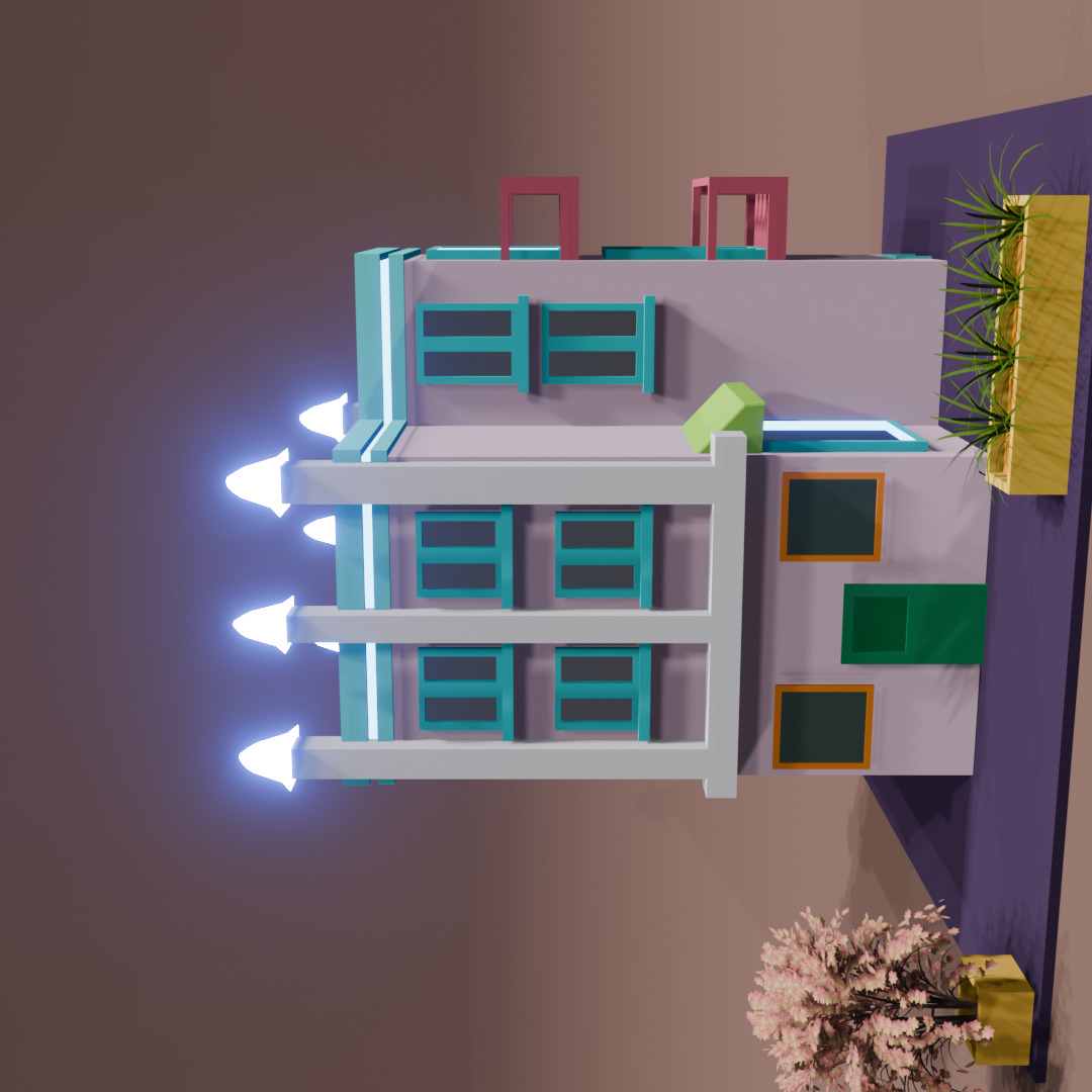 LOW POLY BUILDING Low-poly 3D model_24