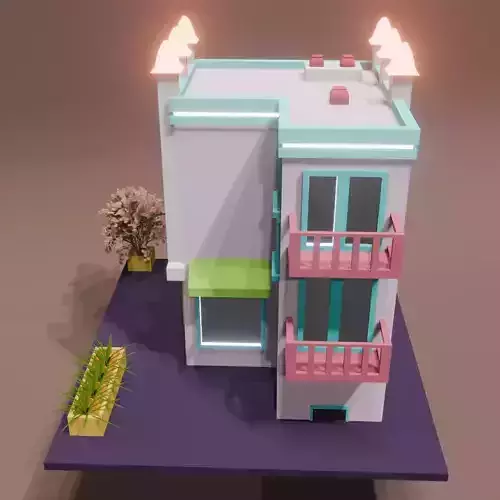 LOW POLY BUILDING Low-poly 3D model LOW POLY BUILDING Low-poly 3D model