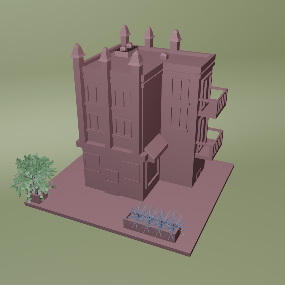 LOW POLY BUILDING Low-poly 3D model_21