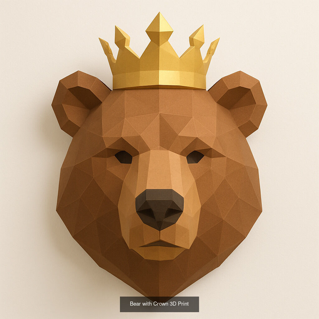 Animal Head Origami Sculpture 3D Model Collection_1