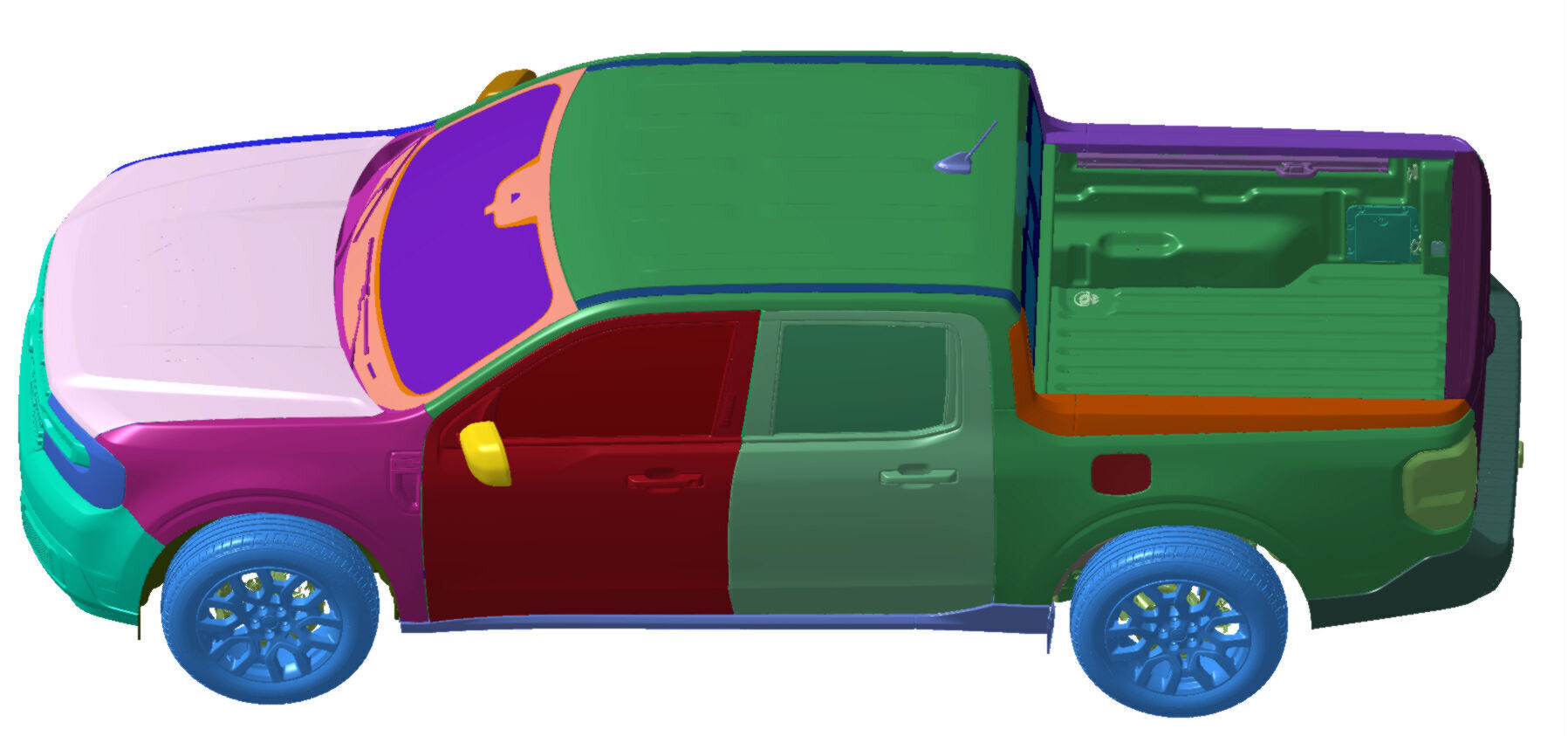 Pickup Maverock Lariat FWD 2022 Vehicle 3d scan data 3D model 3D model_3