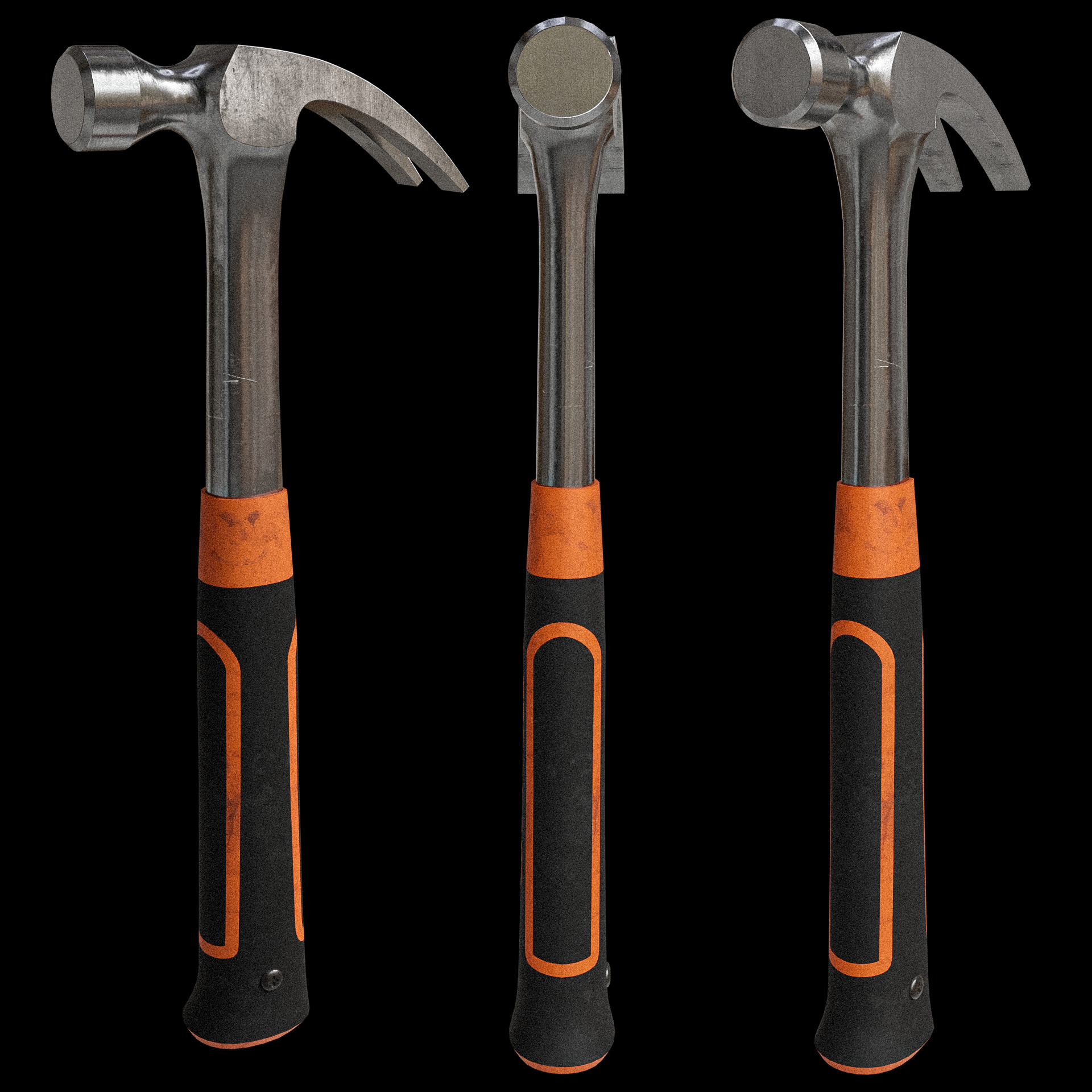 Hammer - Low poly Low-poly 3D model_7