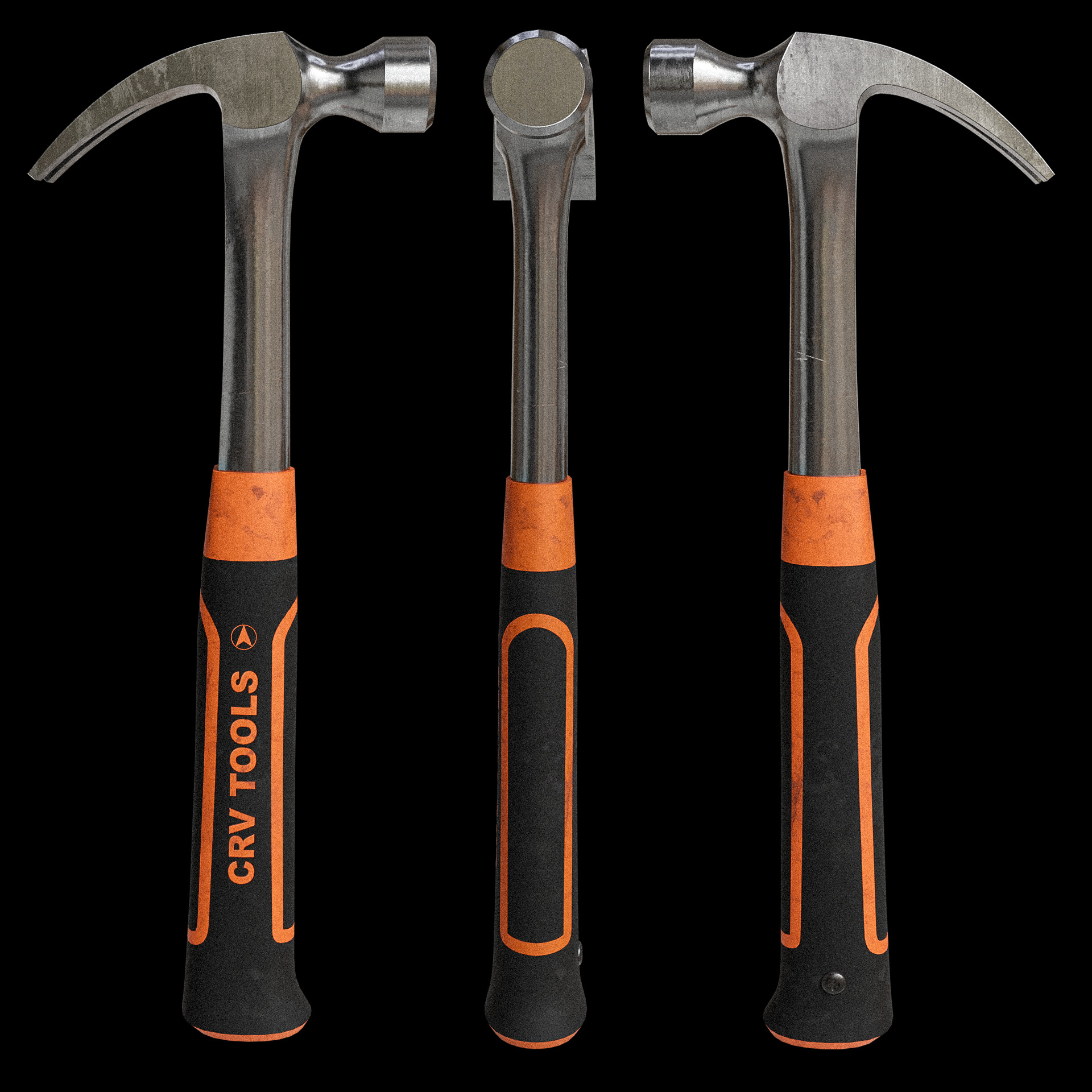 Hammer - Low poly Low-poly 3D model_3