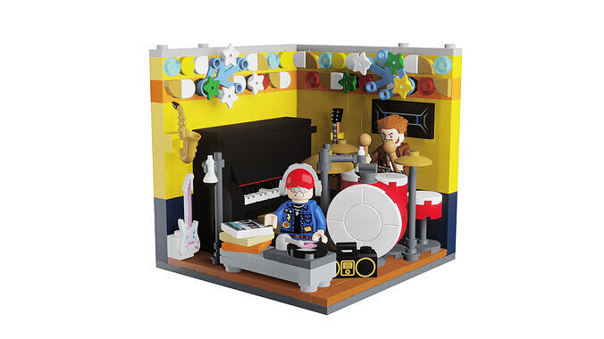 MocBricks3D - The Future Dreams House - Musician 3D print model