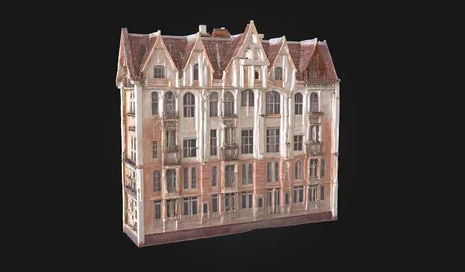 Elegant Facade  Refined Architectural Model for Urban 3D model