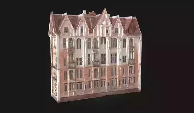 Elegant Facade  Refined Architectural Model for Urban 3D model