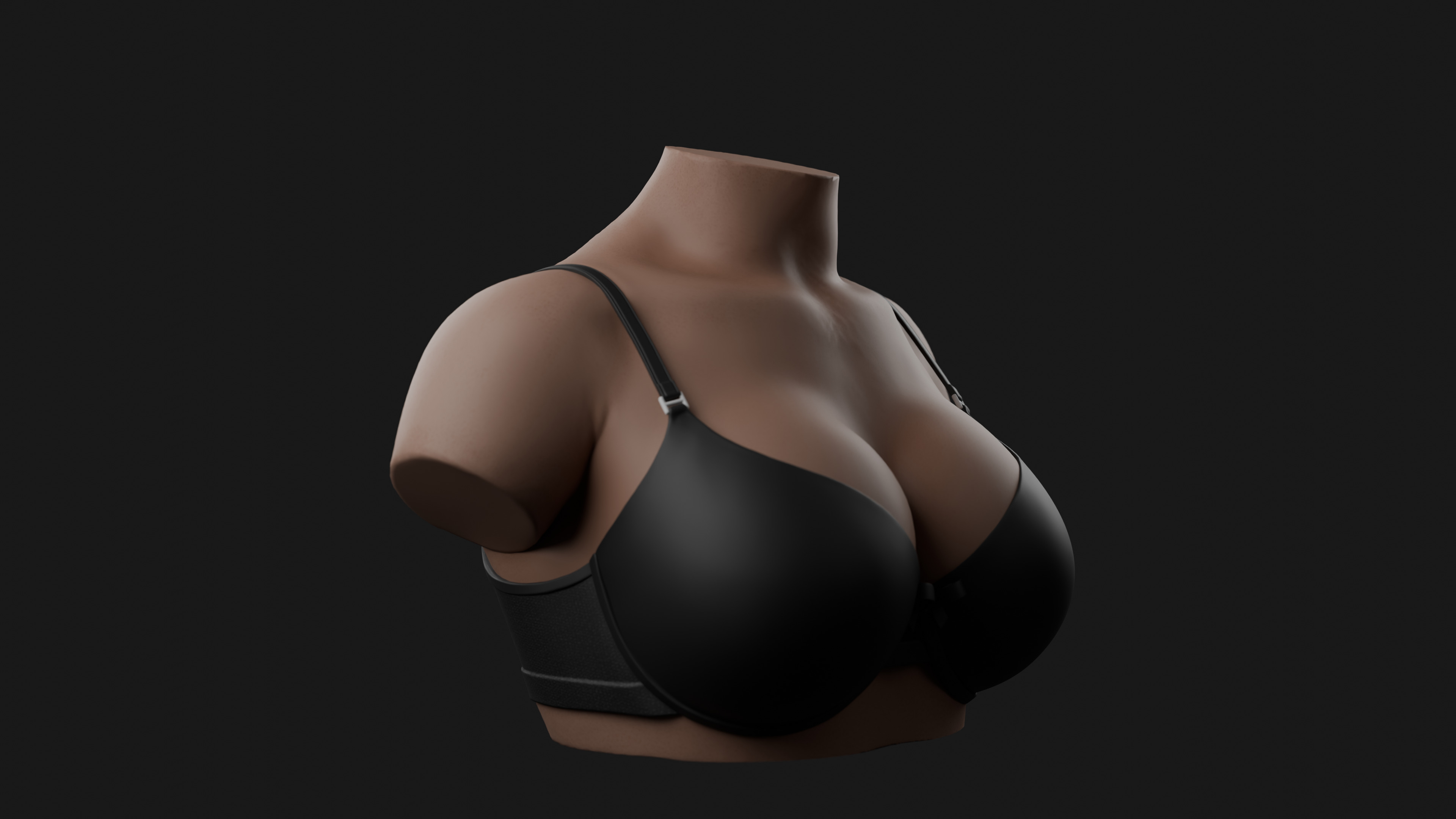 Large Female Bust 3D Model 3D print model_2