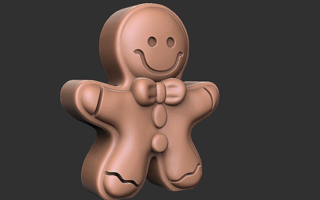 Gingerbread Man Cookie 3dmodel -  Christmas Holiday Theme 3D print model_1
