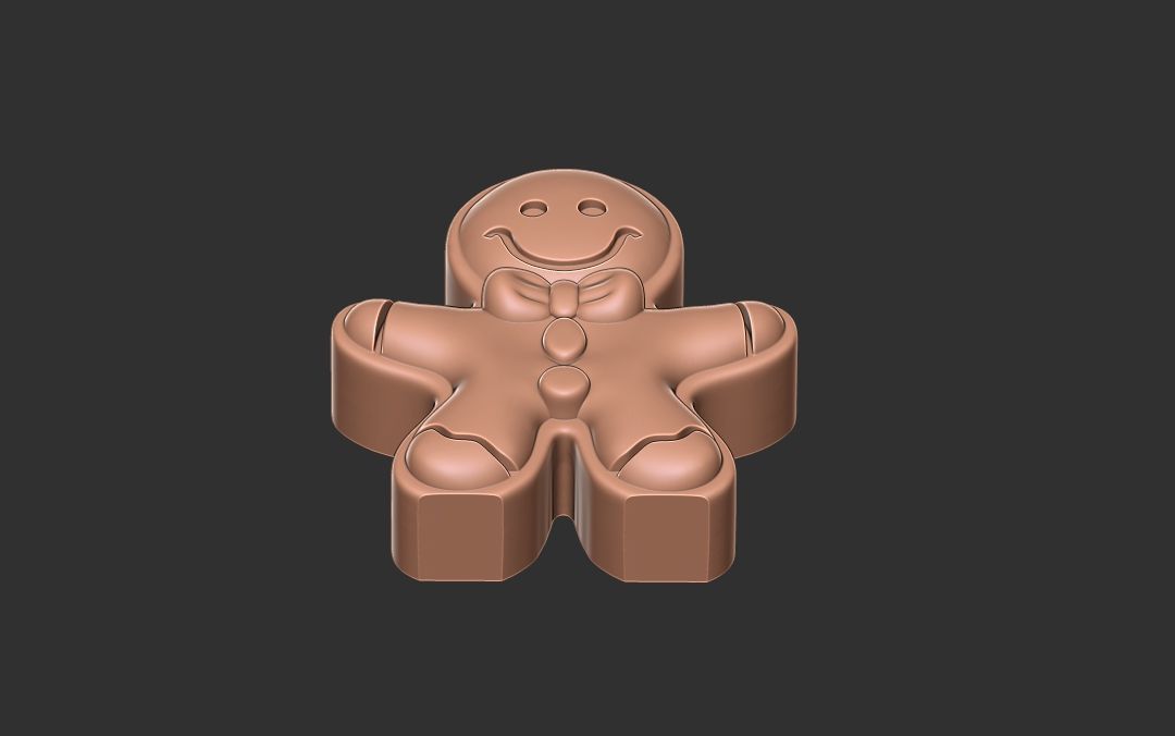 Gingerbread Man Cookie 3dmodel -  Christmas Holiday Theme 3D print model_5