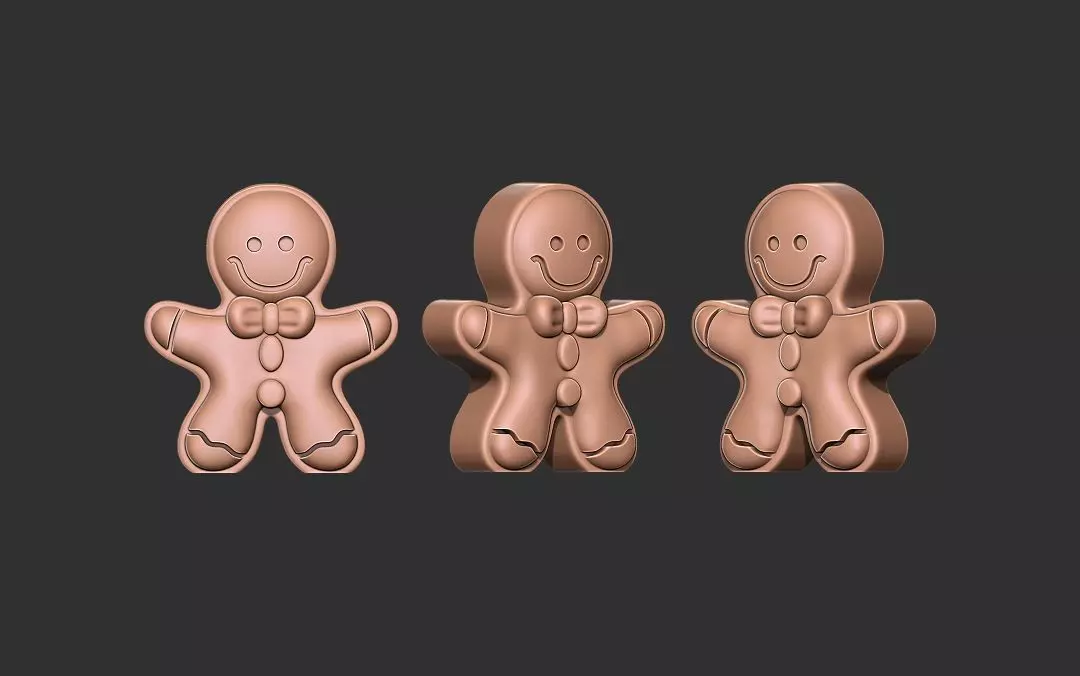 Gingerbread Man Cookie 3dmodel -  Christmas Holiday Theme 3D print model_0