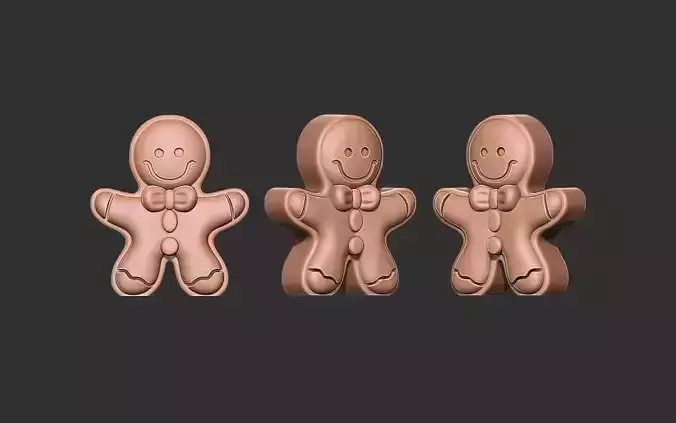 Gingerbread Man Cookie 3dmodel -  Christmas Holiday Theme 3D print model